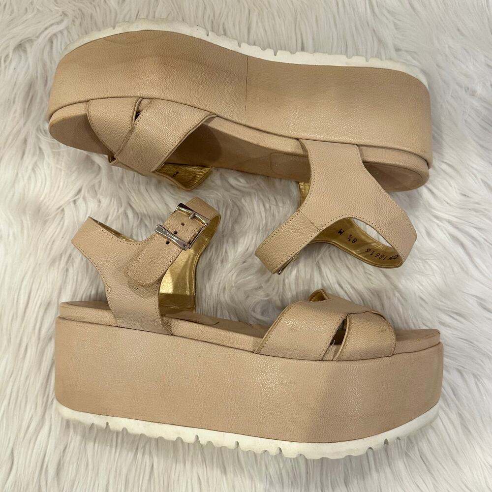Stuart Weitzman Crosspath Platform Sandals Leathe… - image 8